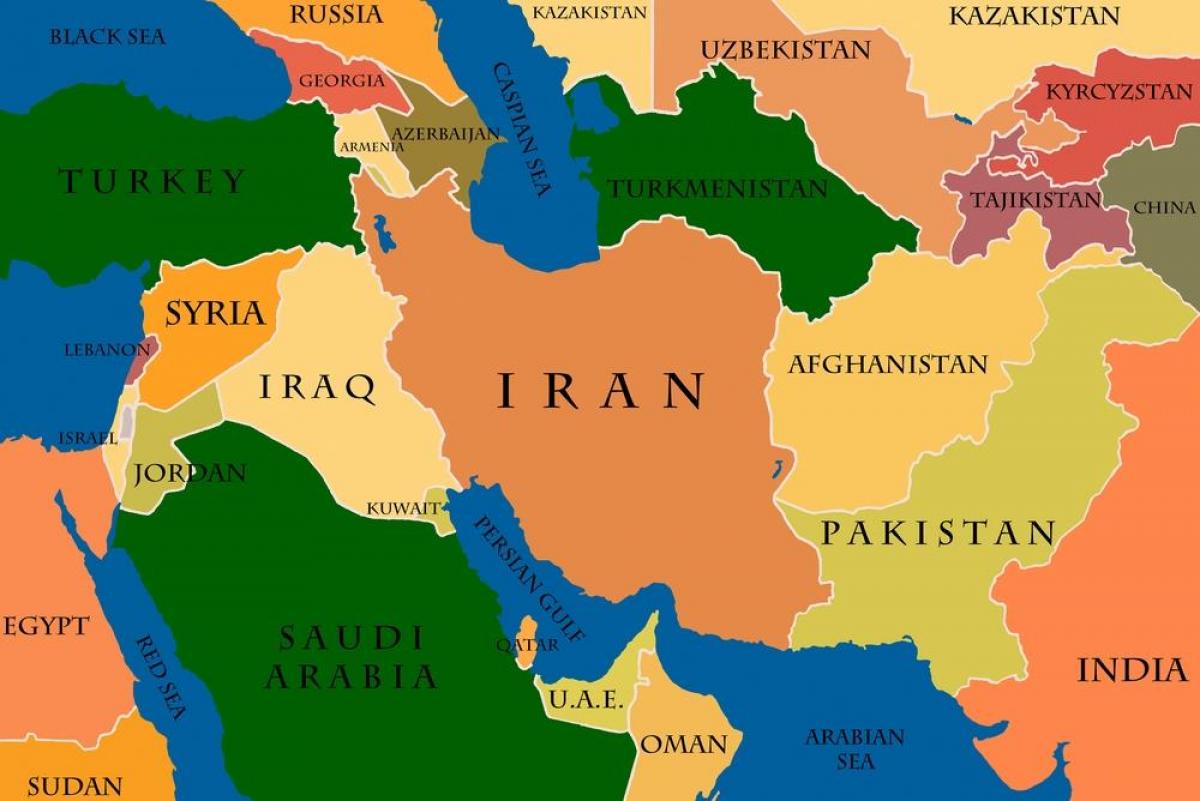 Mapa ng qatar at gitnang silangan