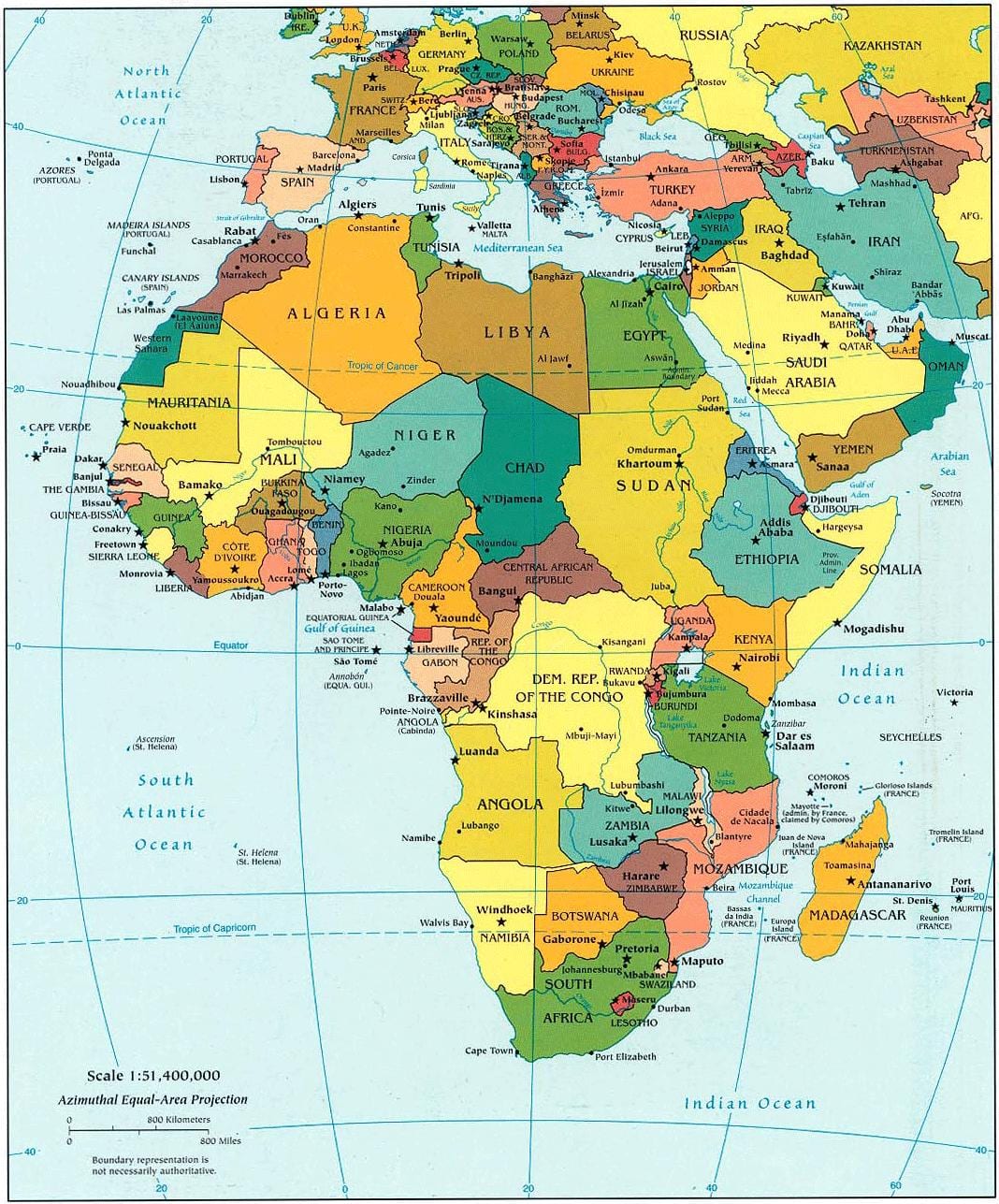 Mapa ng qatar africa