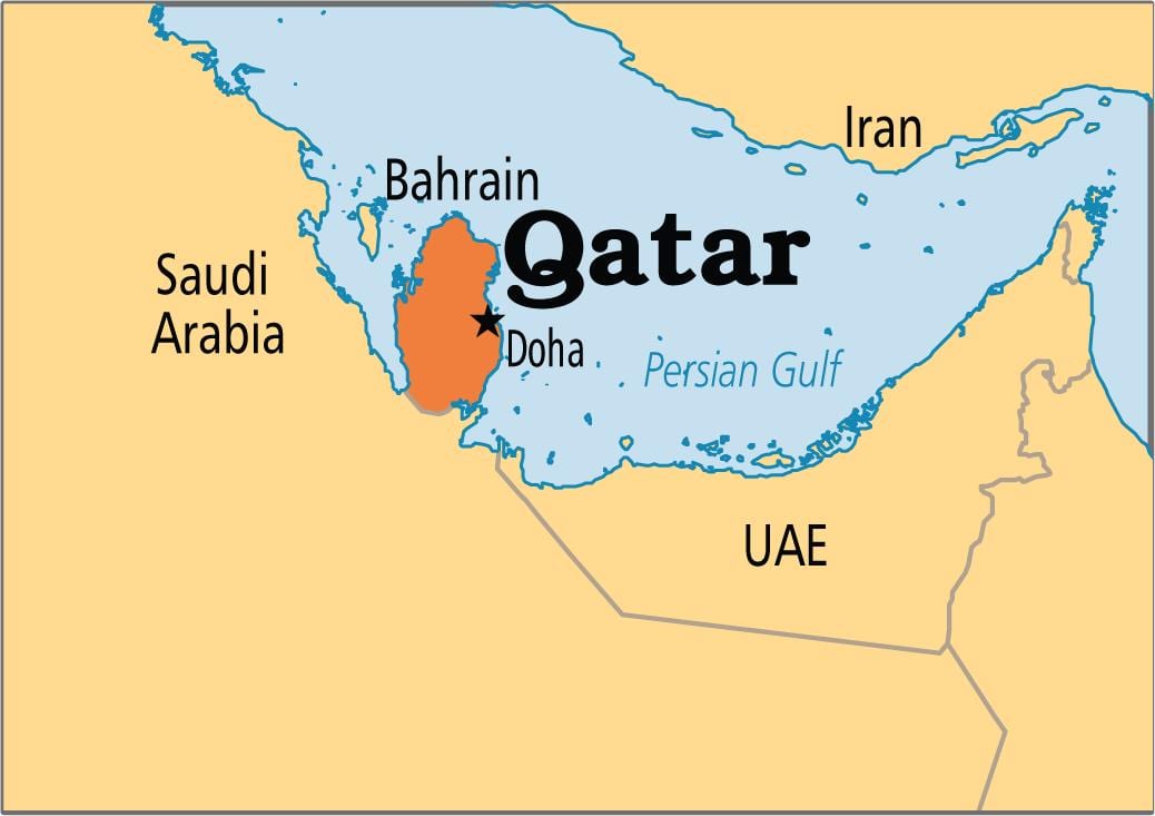Mapa ng qatar asya