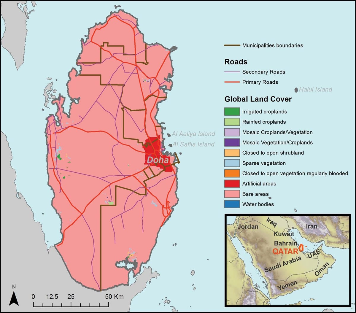Mapa ng klima sa qatar