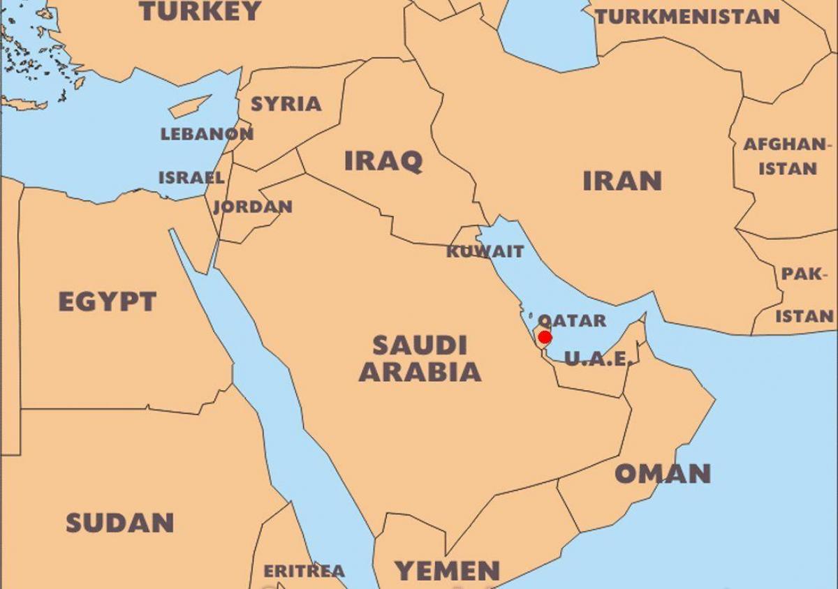 qatar bansa sa mapa ng mundo