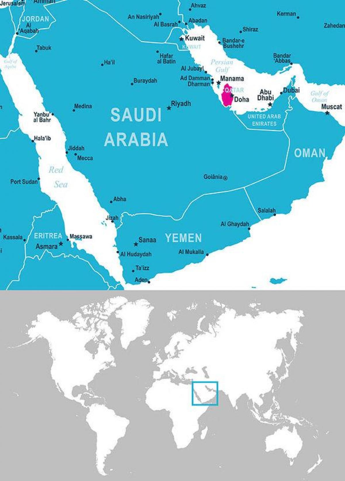 Mapa ng lokasyon qatar