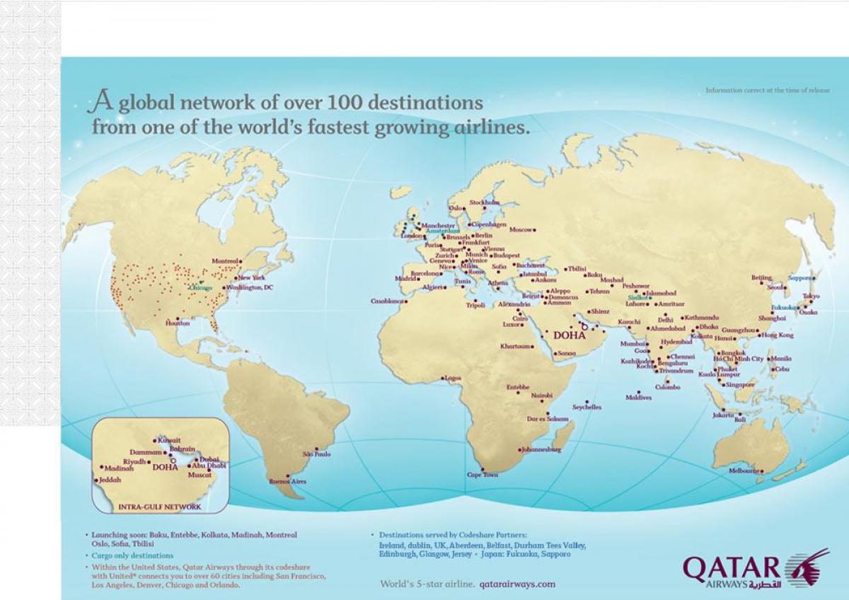 qatar flight ruta sa mapa