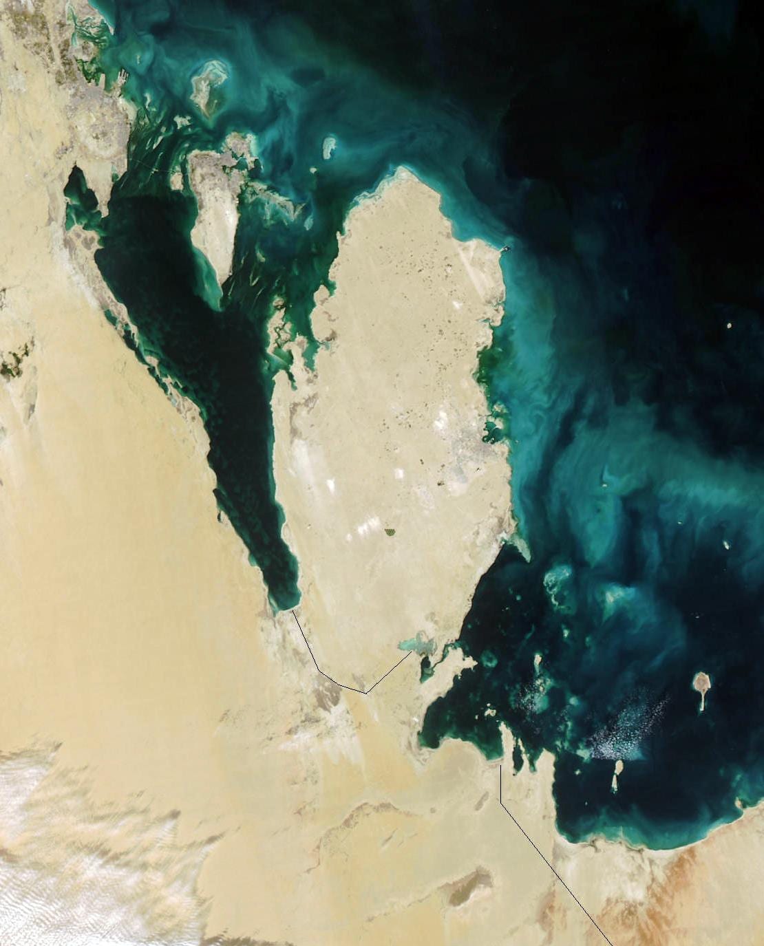 Mapa ng qatar satellite 