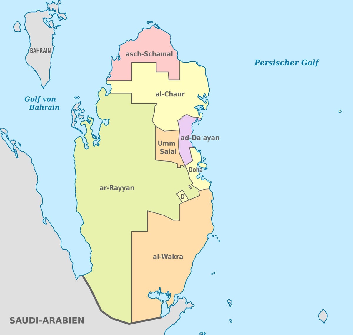 Mapa ng qatar vector