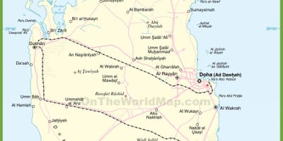 Mapa ng qatar detalyadong