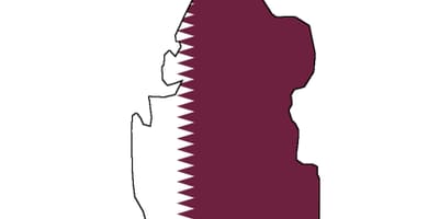 Mapa ng qatar bandila