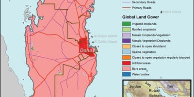 Mapa ng klima sa qatar