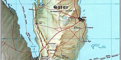Mapa ng qatar pisikal na