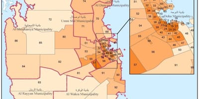 Mapa ng qatar populasyon
