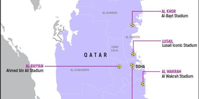 Mapa ng qatar world cup stadium 